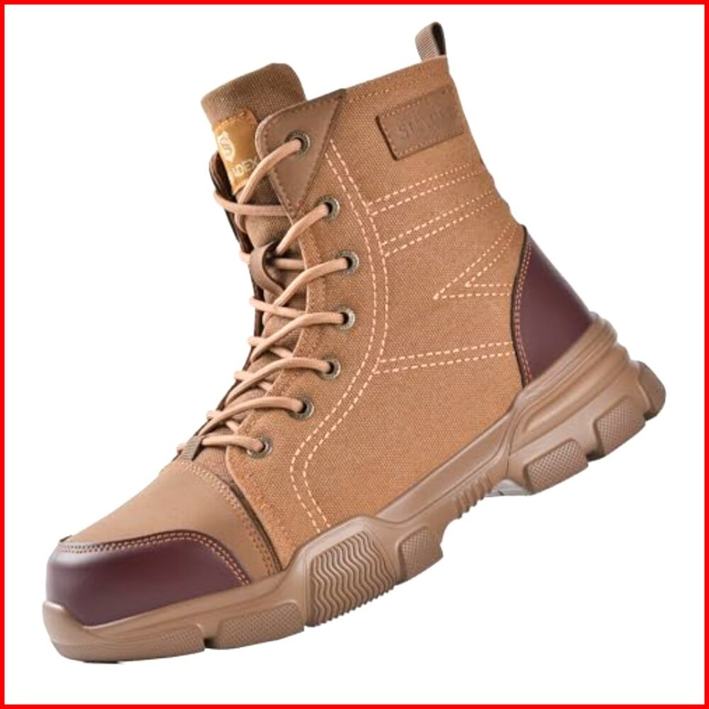 Steel Toe Work Boots Non Slip Safety Construction Shoes Ankle High